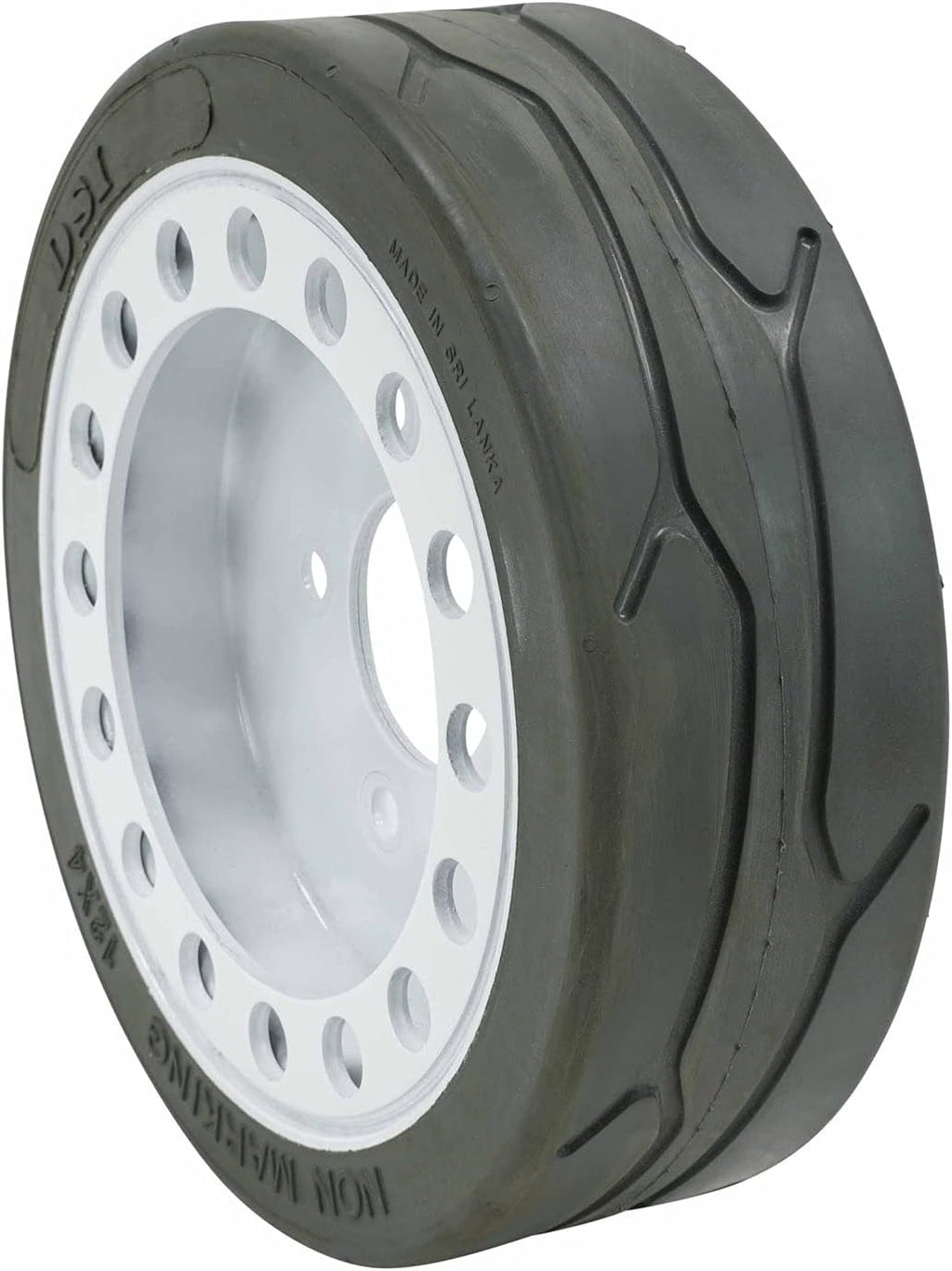 (2 Pack) Scissor Lift Tires 12 x 4, Non-Marking Wheel Assembly Y291