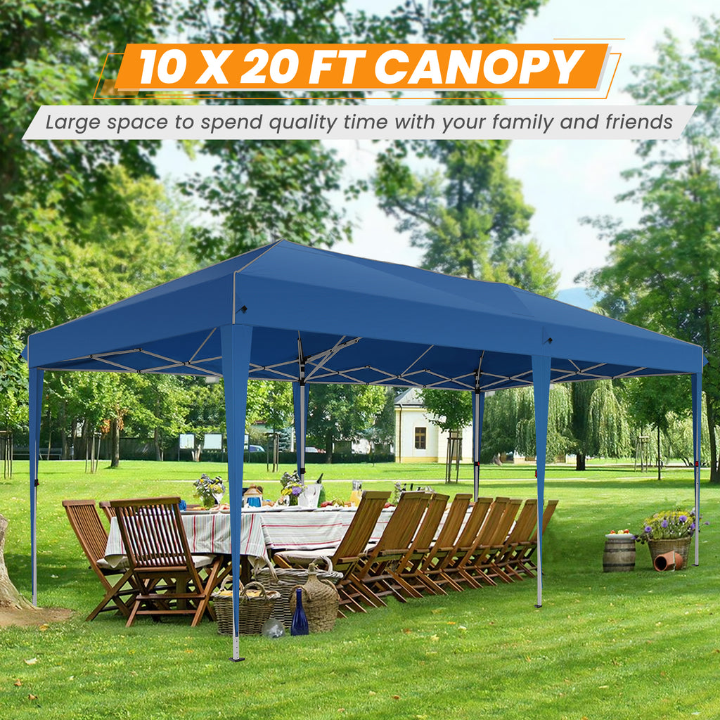 10'x20' Waterproof Commercial Pop up Canopy Tent with 4 Sandbags Q665