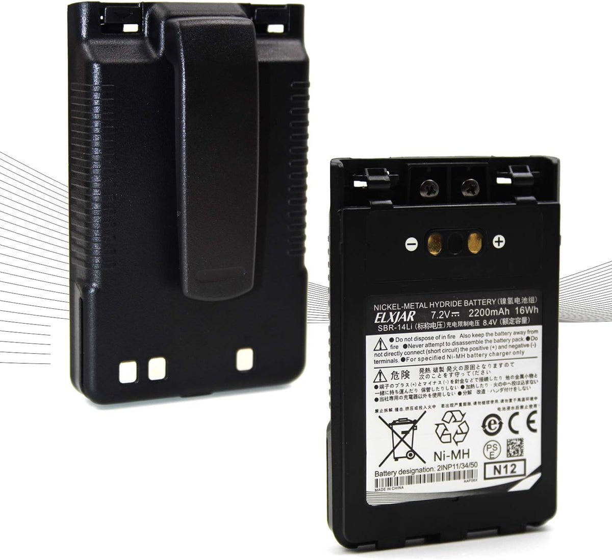 (2-Pack) 7.2V SBR-14Li Replacement Battery Pack of 2 J599