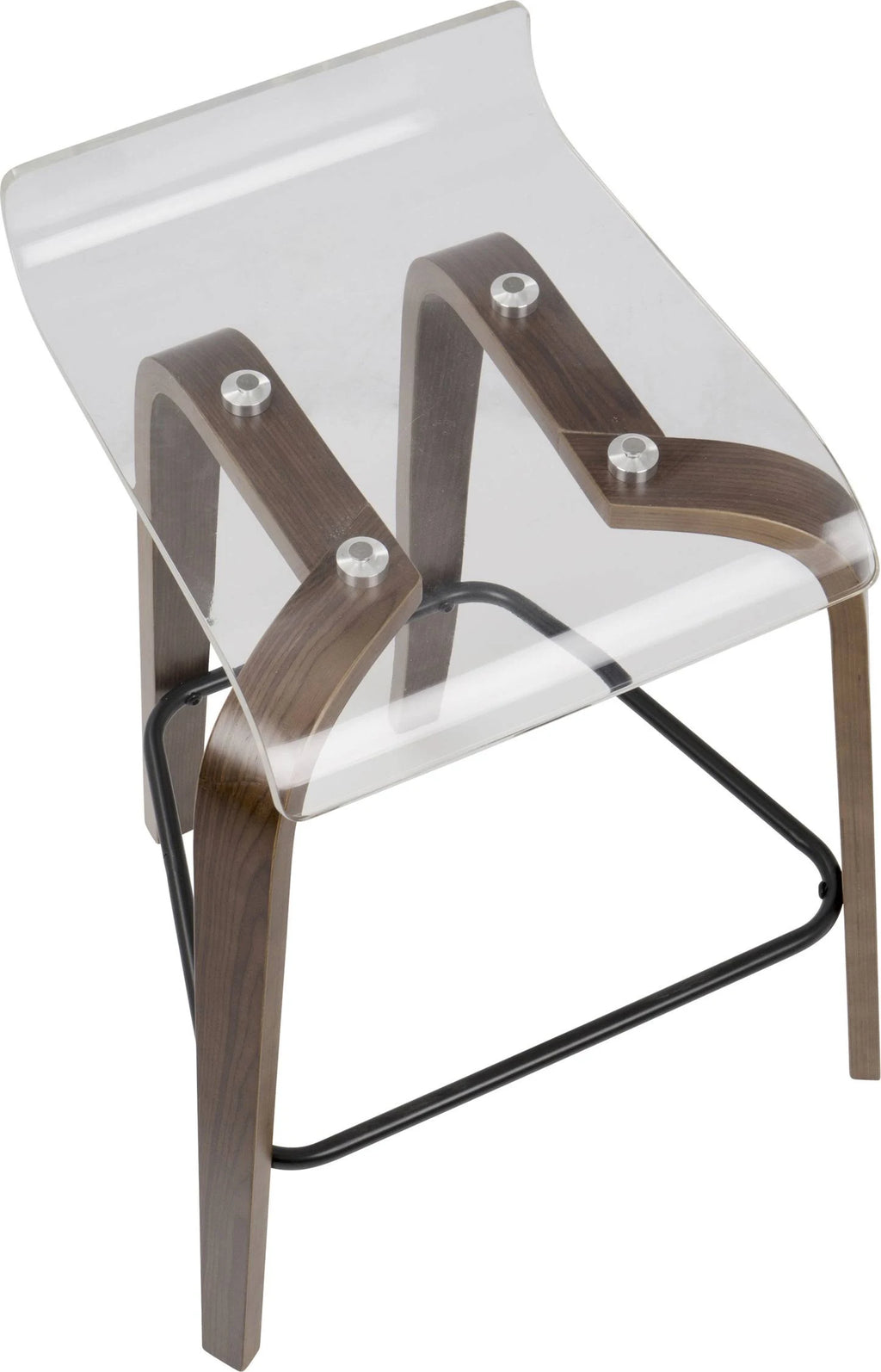 Clear Walnut Counter Stool V1016
