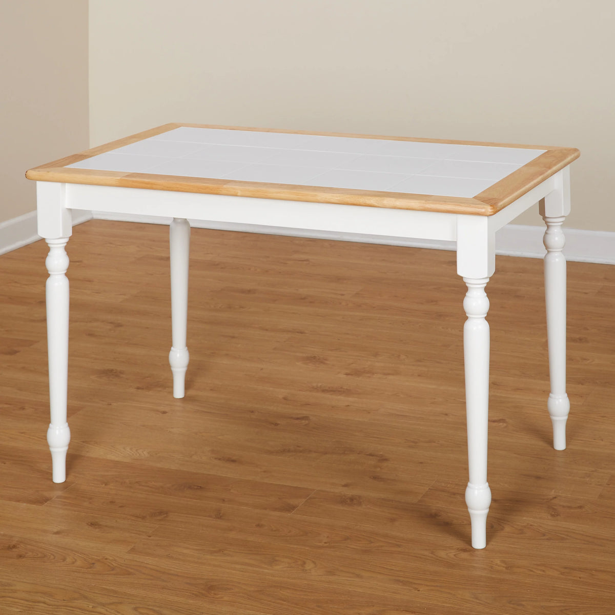 White Natural Tile Top Table P475