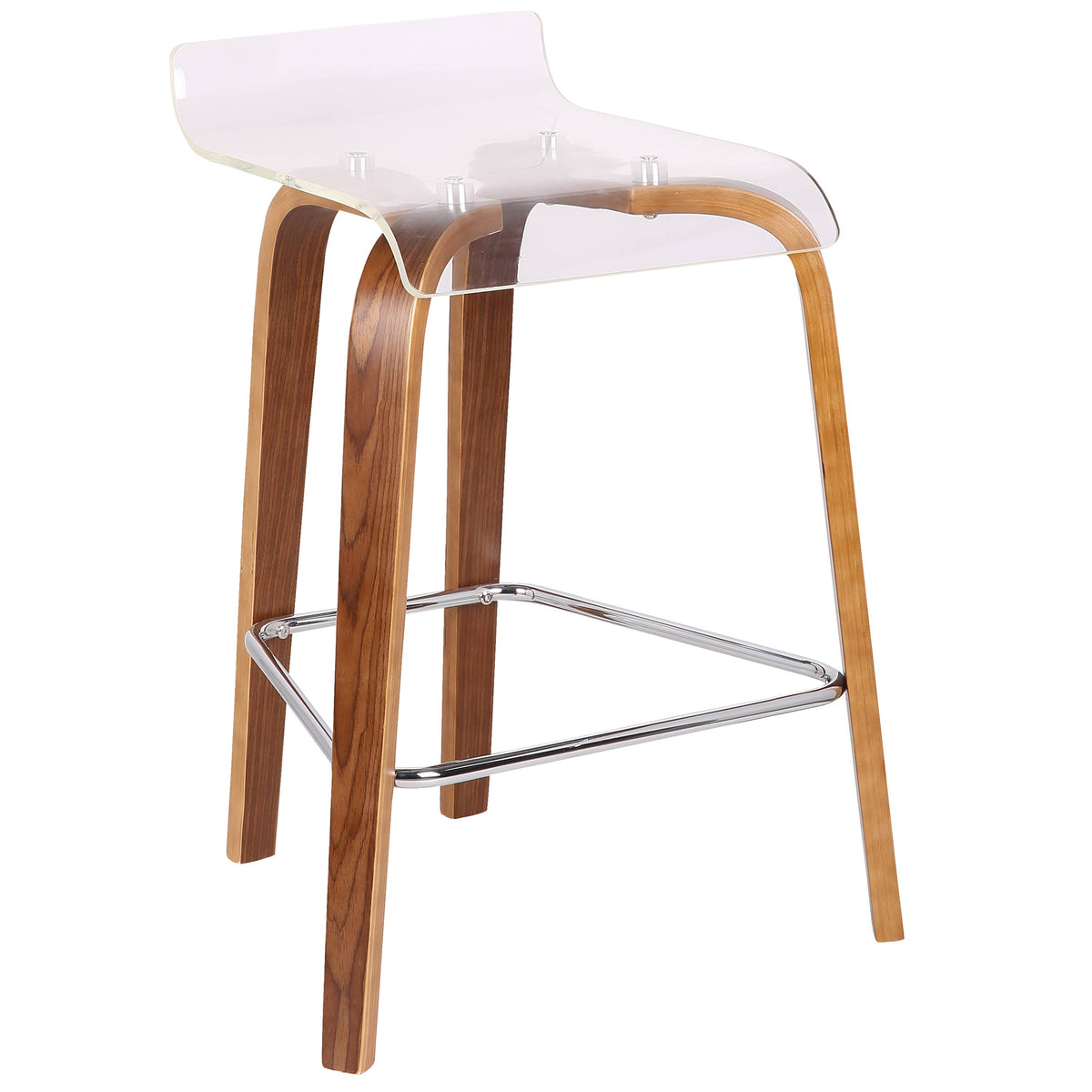 Clear Walnut Counter Stool V1016