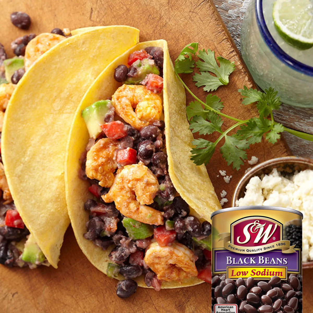 12 Pack Low Sodium Canned Black Beans, 15 Ounce Can J4149