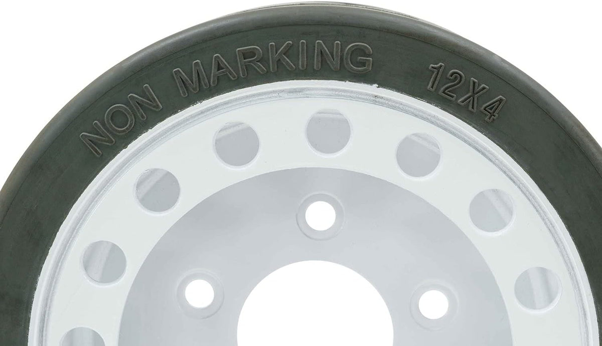 (2 Pack) Scissor Lift Tires 12 x 4, Non-Marking Wheel Assembly Y291