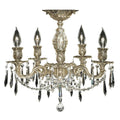 Antique Black Glossy Five Light Flush Mount A969903