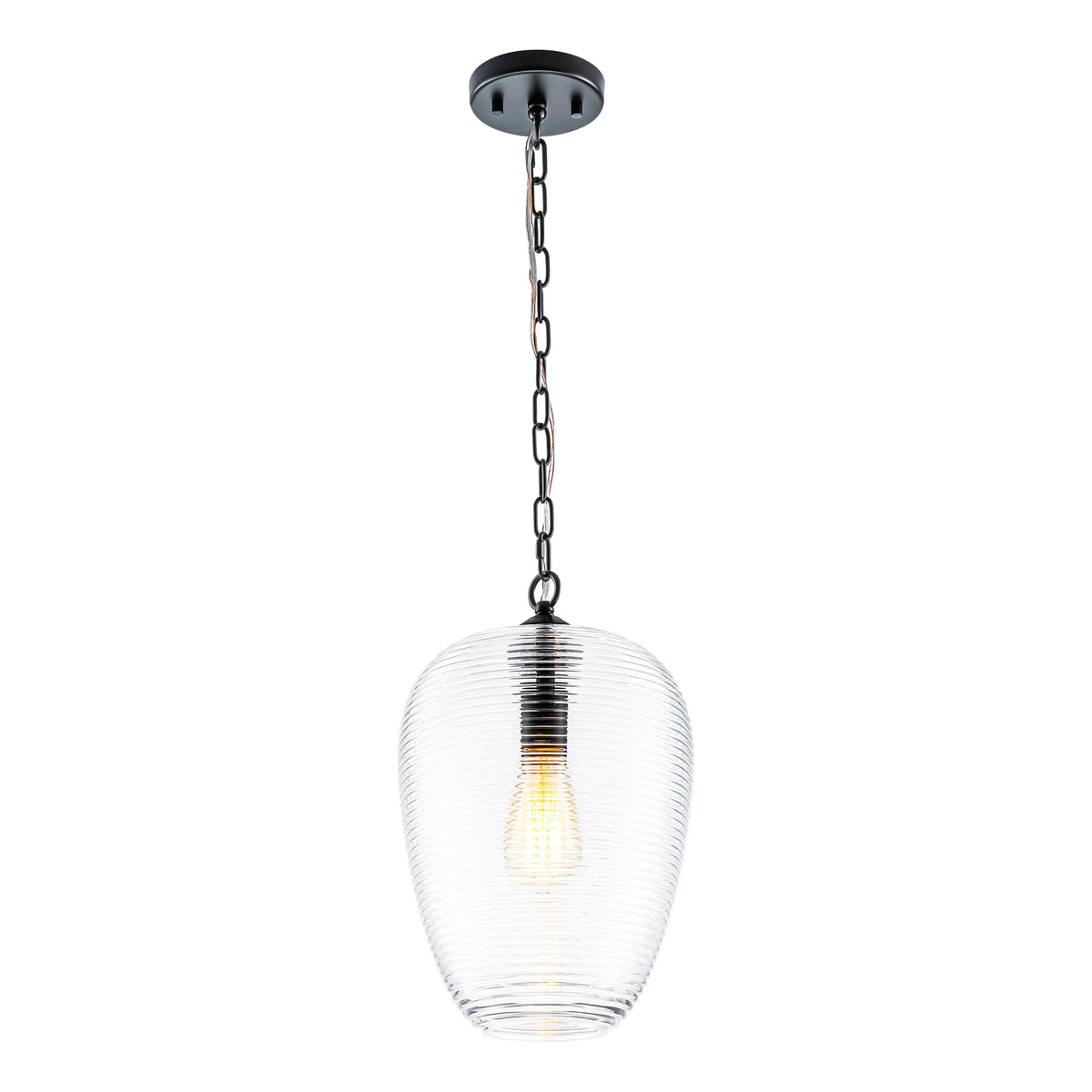 1-Light Dimmable Glass Farmhouse Pendant Z554