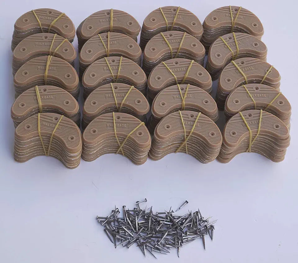 100 Pairs Natural Shoe Repair Heel Savers Plastic Toe Plates Taps K171344