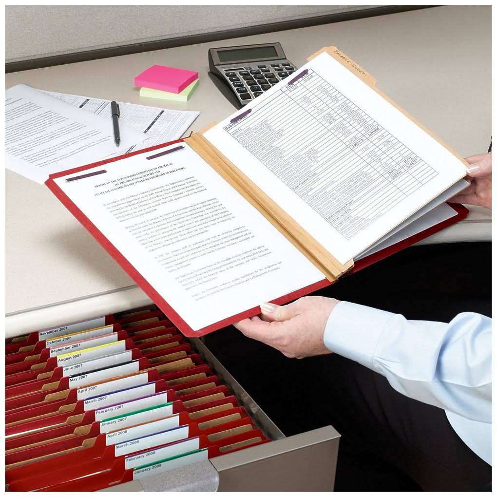 Bright Red 2x22 Expansion Classification File Folder B496