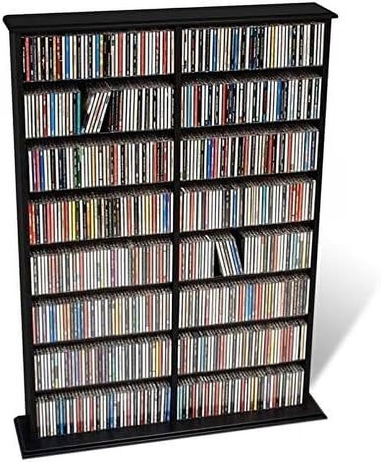 Black Double CD DVD Wall Media Rack U71598