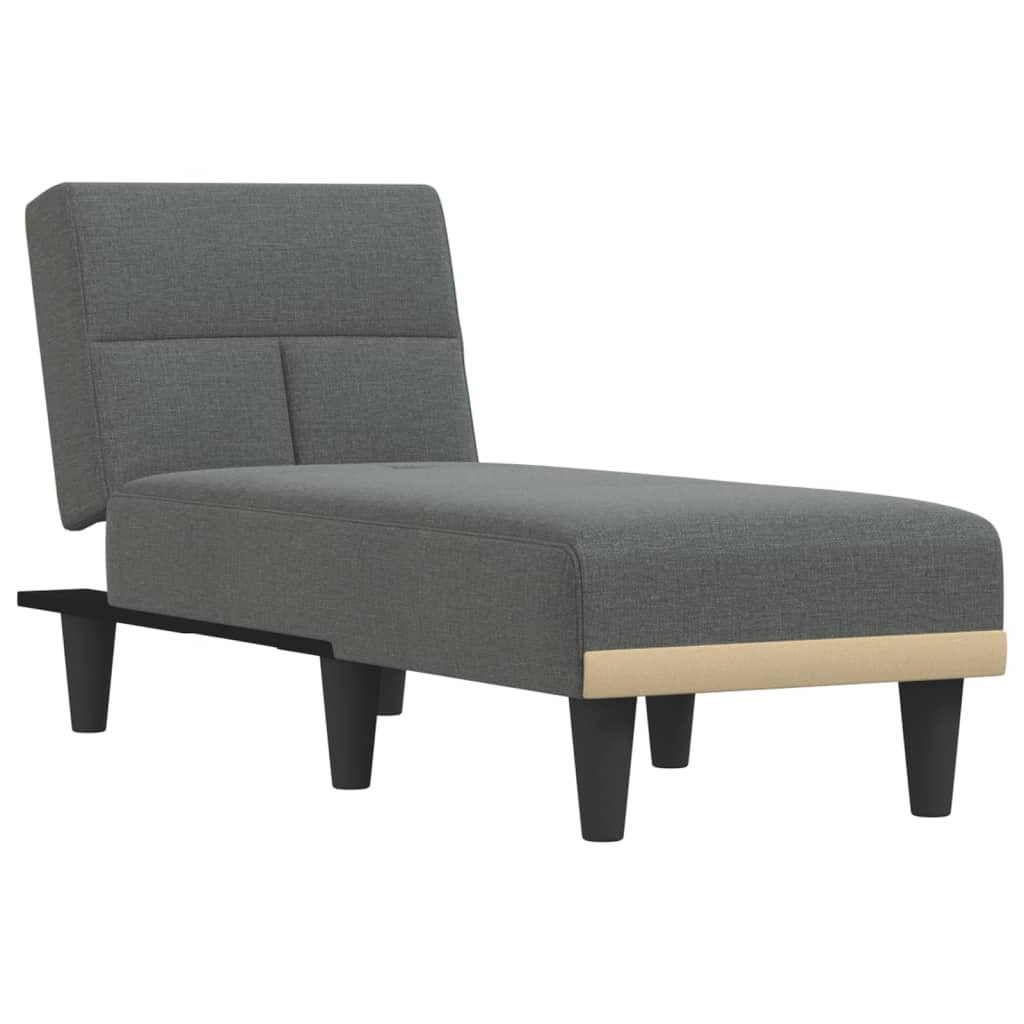Dark Gray Fabric Chaise Longue B375245