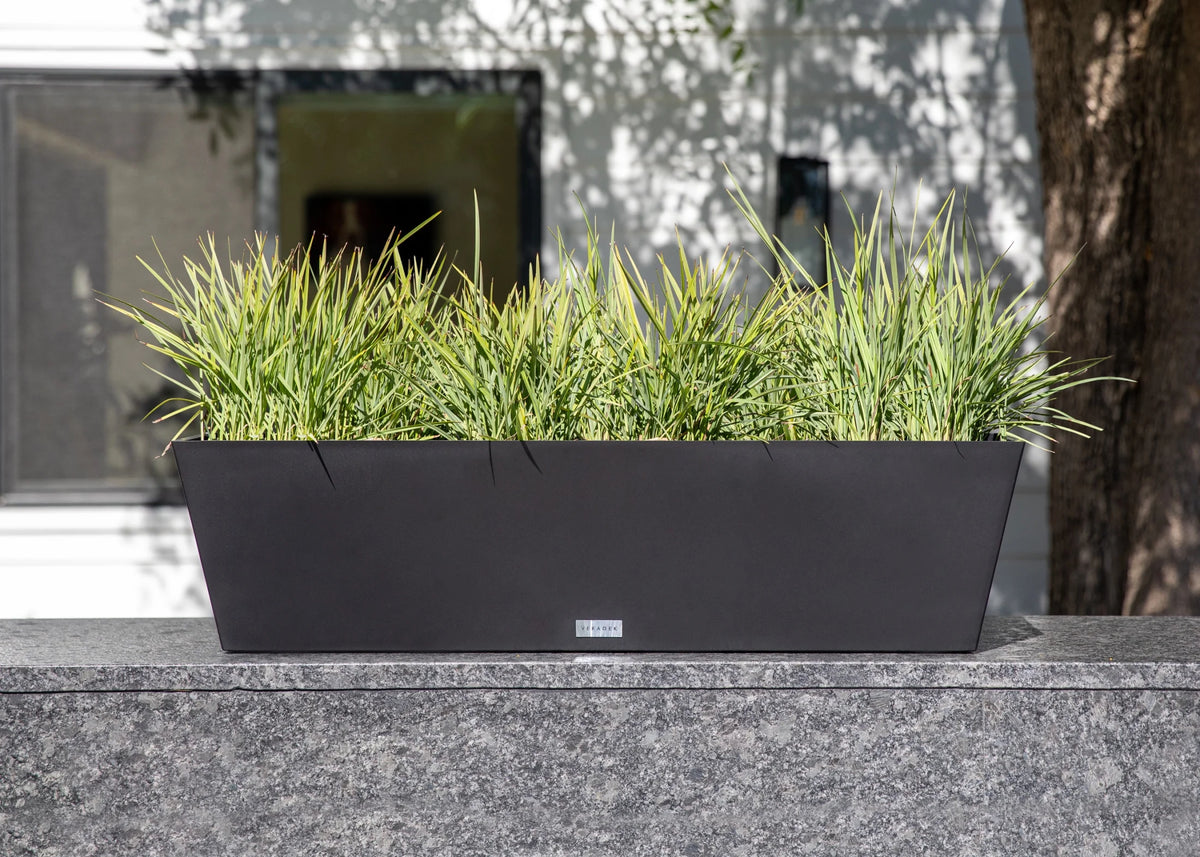 36" Plastic Planter 2-Pack Black X125872