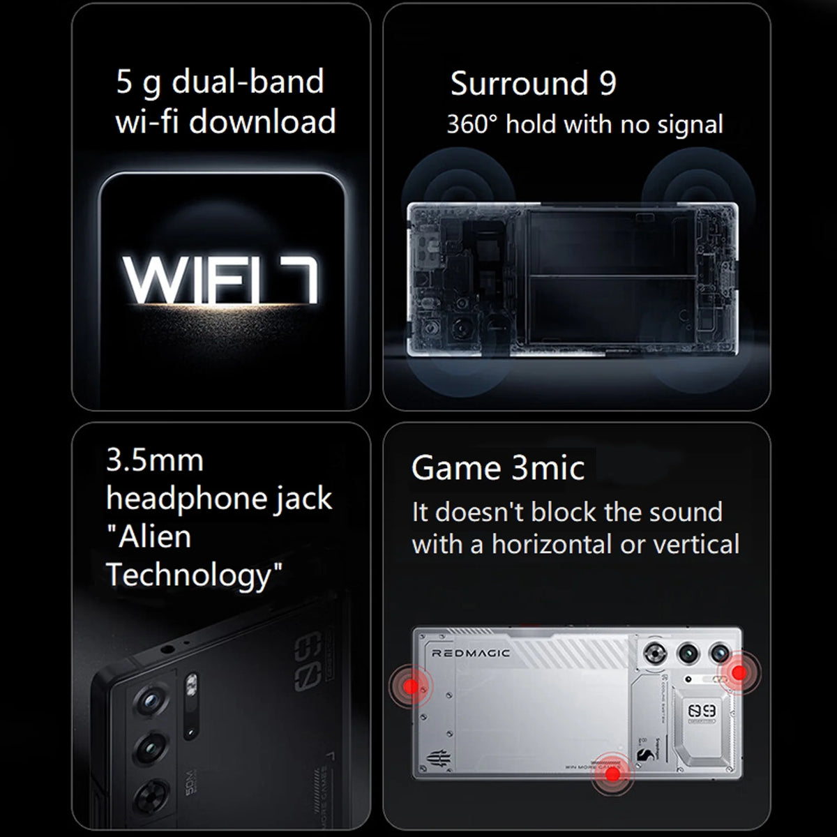 120Hz Gaming Smartphone, 6.8" AMOLED Screen, 16G+512GB, Black G25526