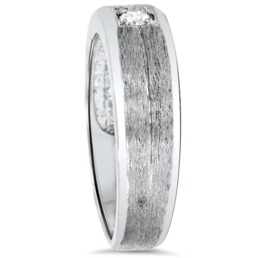 White Gold Solitaire Diamond Wedding Ring D8940