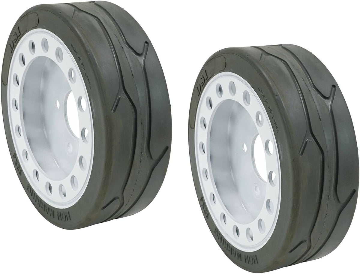 (2 Pack) Scissor Lift Tires 12 x 4, Non-Marking Wheel Assembly Y291