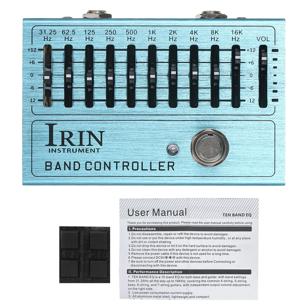 10-Band EQ Guitar Effect Pedal with True Bypass I9262