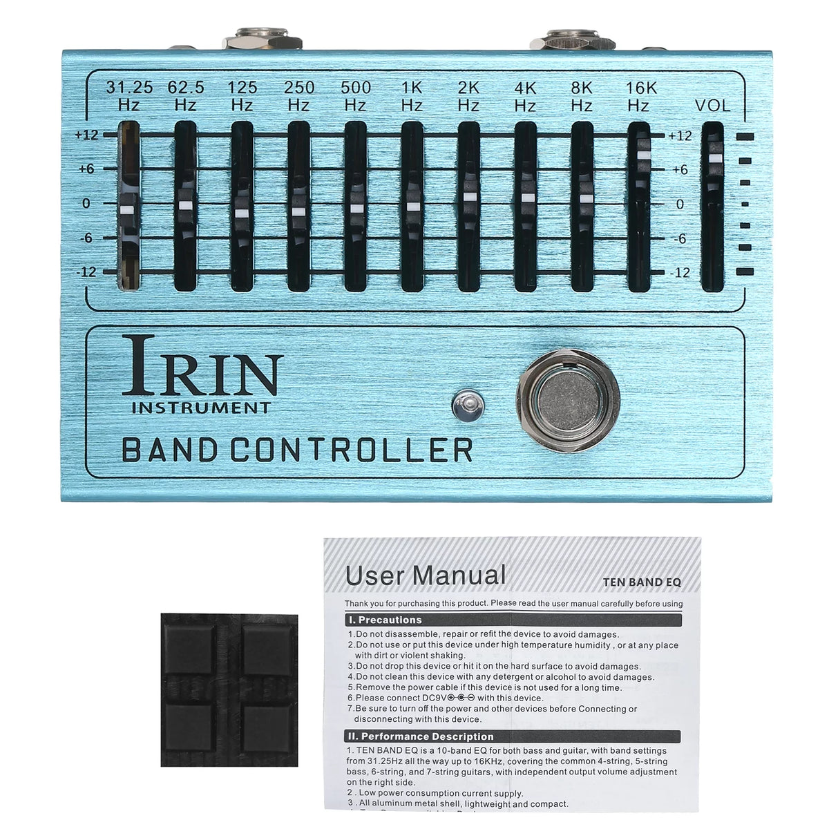 10-Band EQ Guitar Effect Pedal with True Bypass I9262