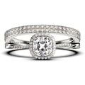Twisted Infinity Band Dazzling Boho 2.00 Carat Round Diamond Moissanite Engagement Ring in 925 Sterling Silver With 18k White Gold Plating H209024