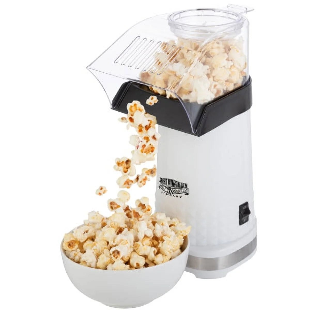 1200W Oil-Free Air Popper Popcorn Machine, White O351