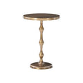 Antique Gold Pedestal Base Accent Table N903