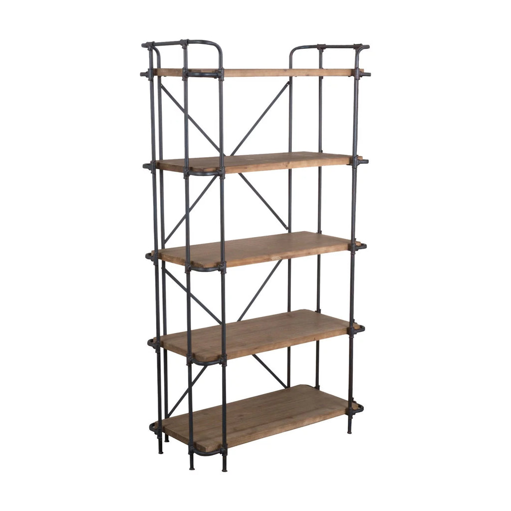 Antique Iron and Wood Bookcase K70191