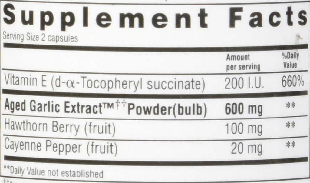 100 Capsules Aged Garlic Extract H253138