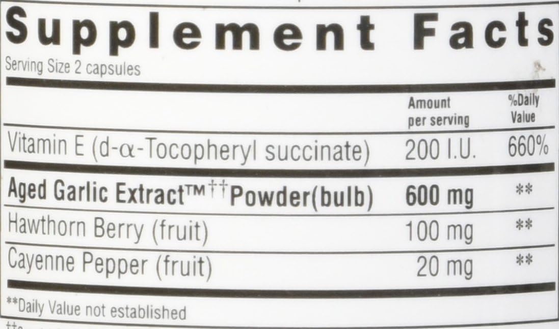 100 Capsules Aged Garlic Extract H253138