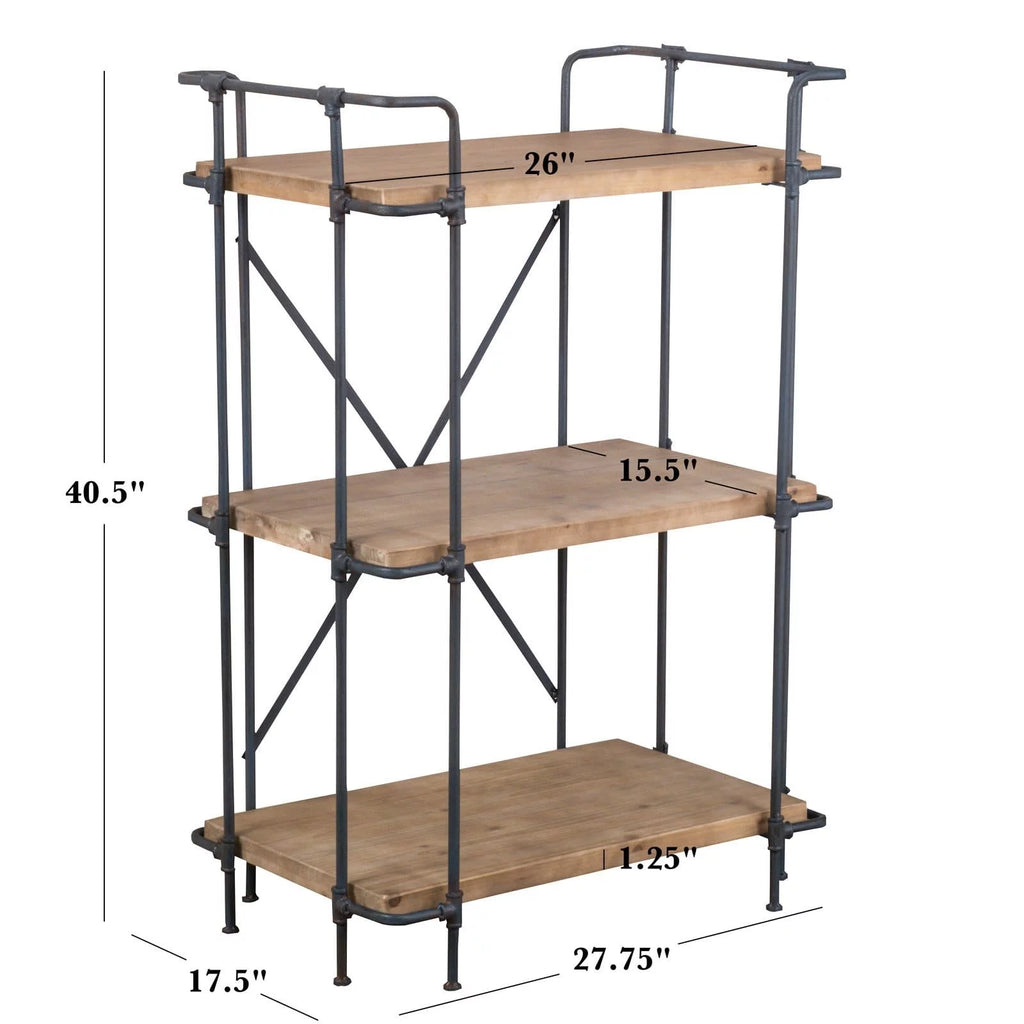 Antique Iron and Wood Bookcase K70191