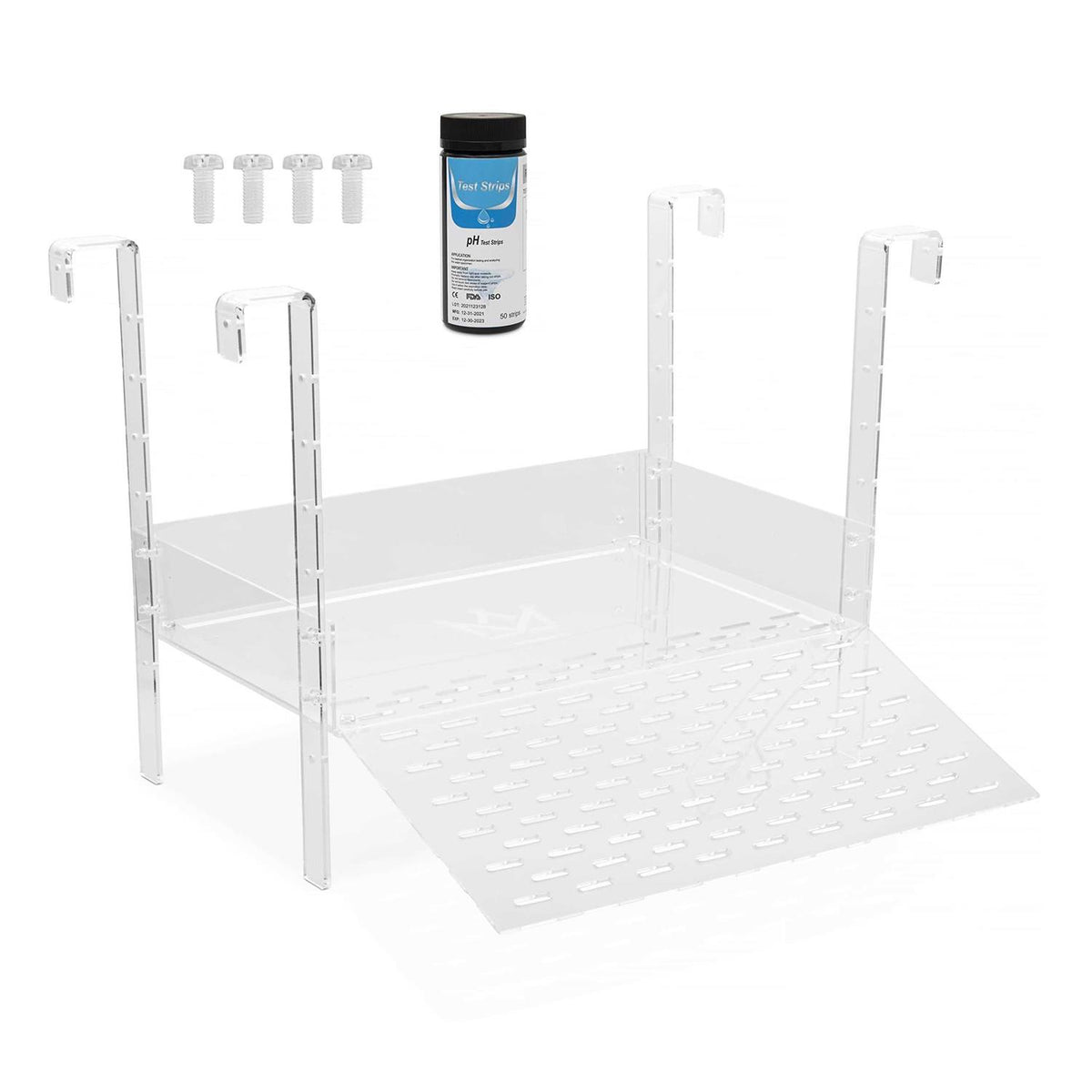 Extra Large Wide Hanging Turtle Basking Platform 17x16 Aquatic Reptile Ramp Dock with Foot Grips N858549