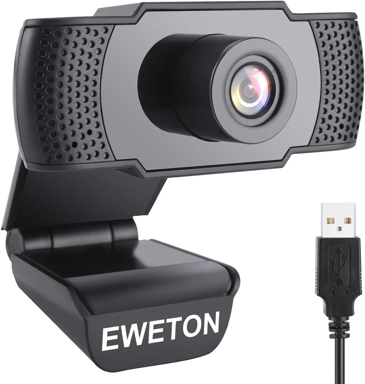 1080P Webcam with Microphone, USB 2.0 Computer Web Camera (Black) U975419