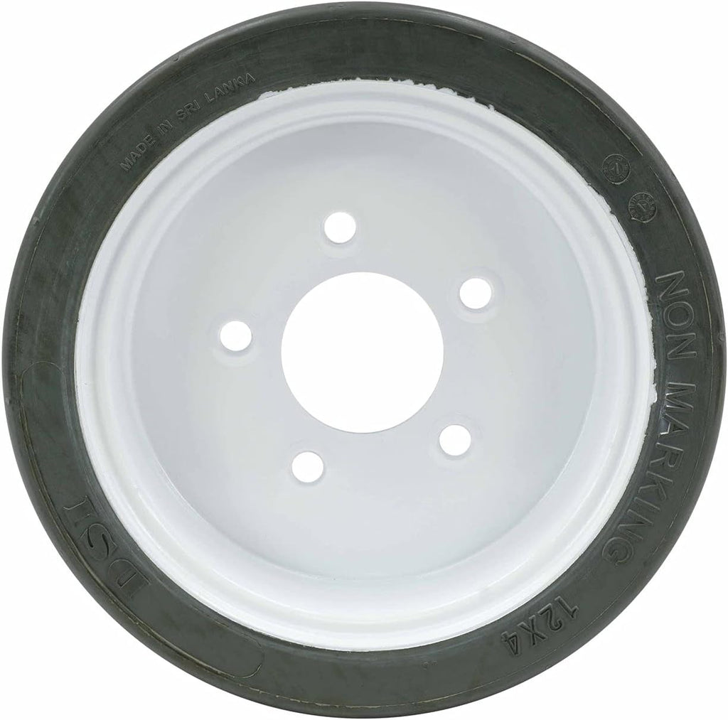 (2 Pack) Scissor Lift Tires 12 x 4, Non-Marking Wheel Assembly Y291