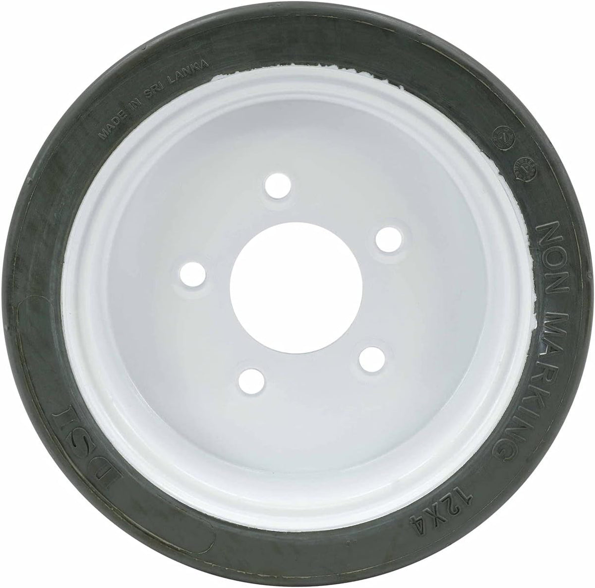 (2 Pack) Scissor Lift Tires 12 x 4, Non-Marking Wheel Assembly Y291