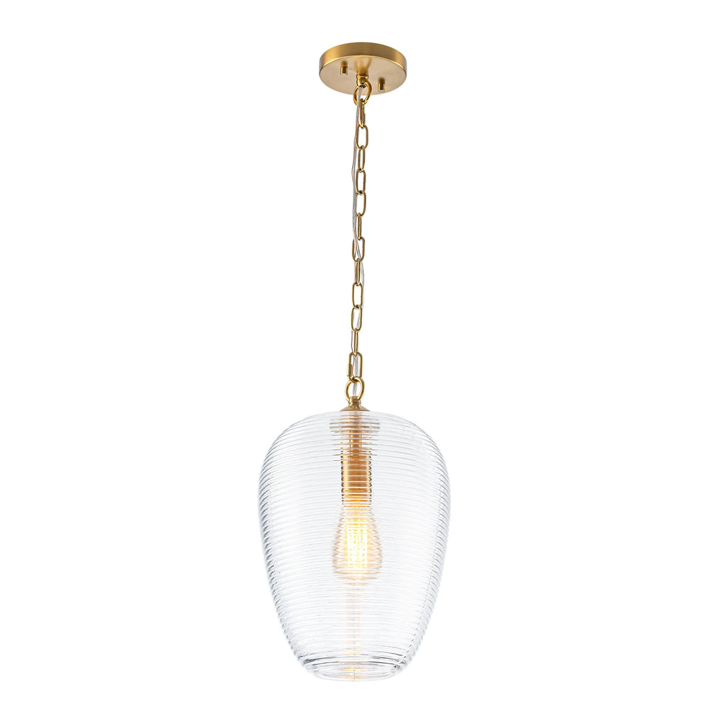 1-Light Dimmable Glass Farmhouse Pendant Z554