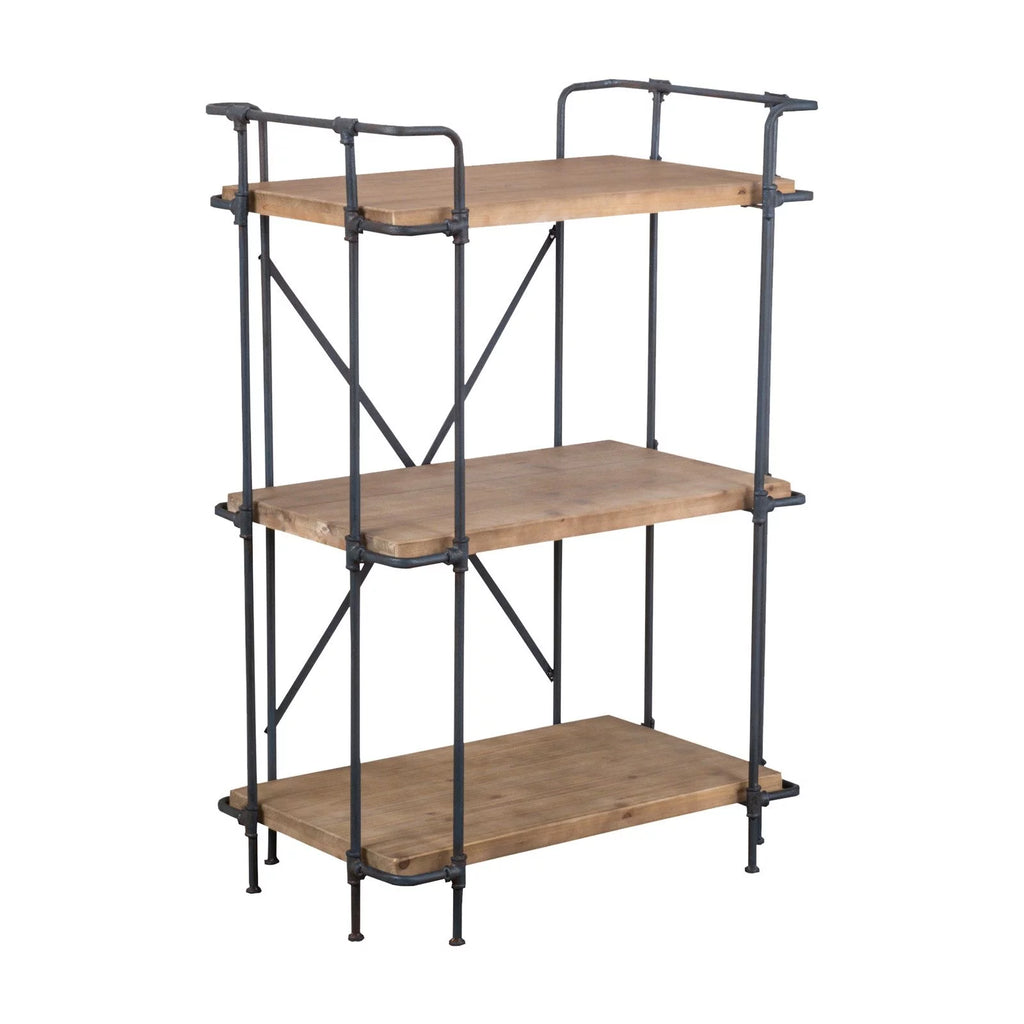 Antique Iron and Wood Bookcase K70191