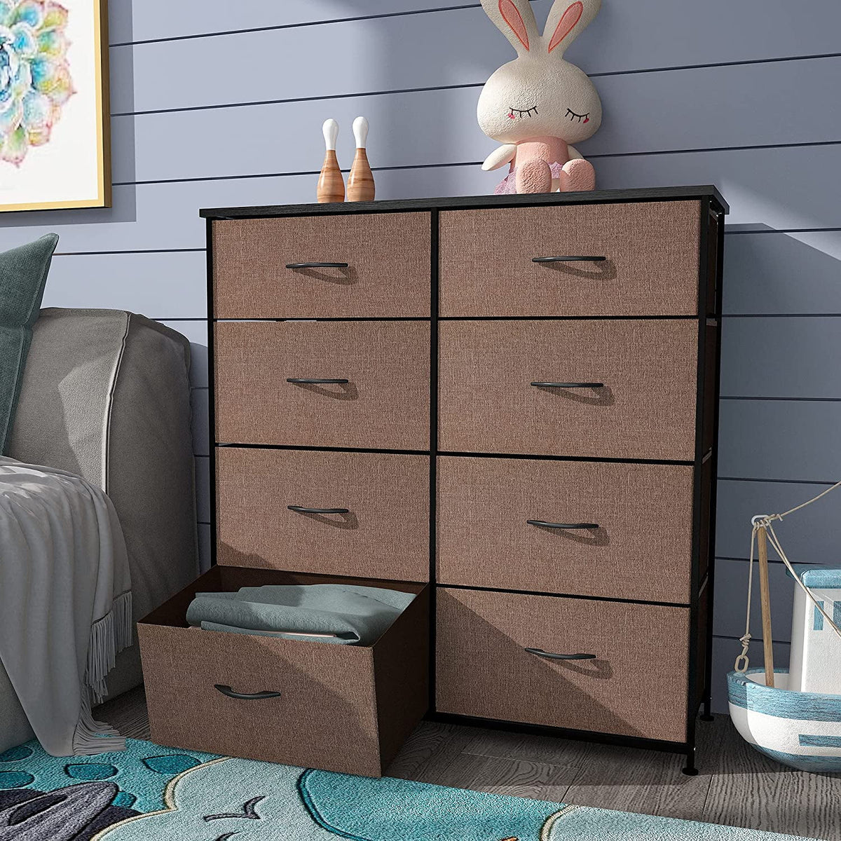 8 Drawer Fabric Dresser A83317