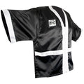 Black/White Satin Boxing Robe O4137