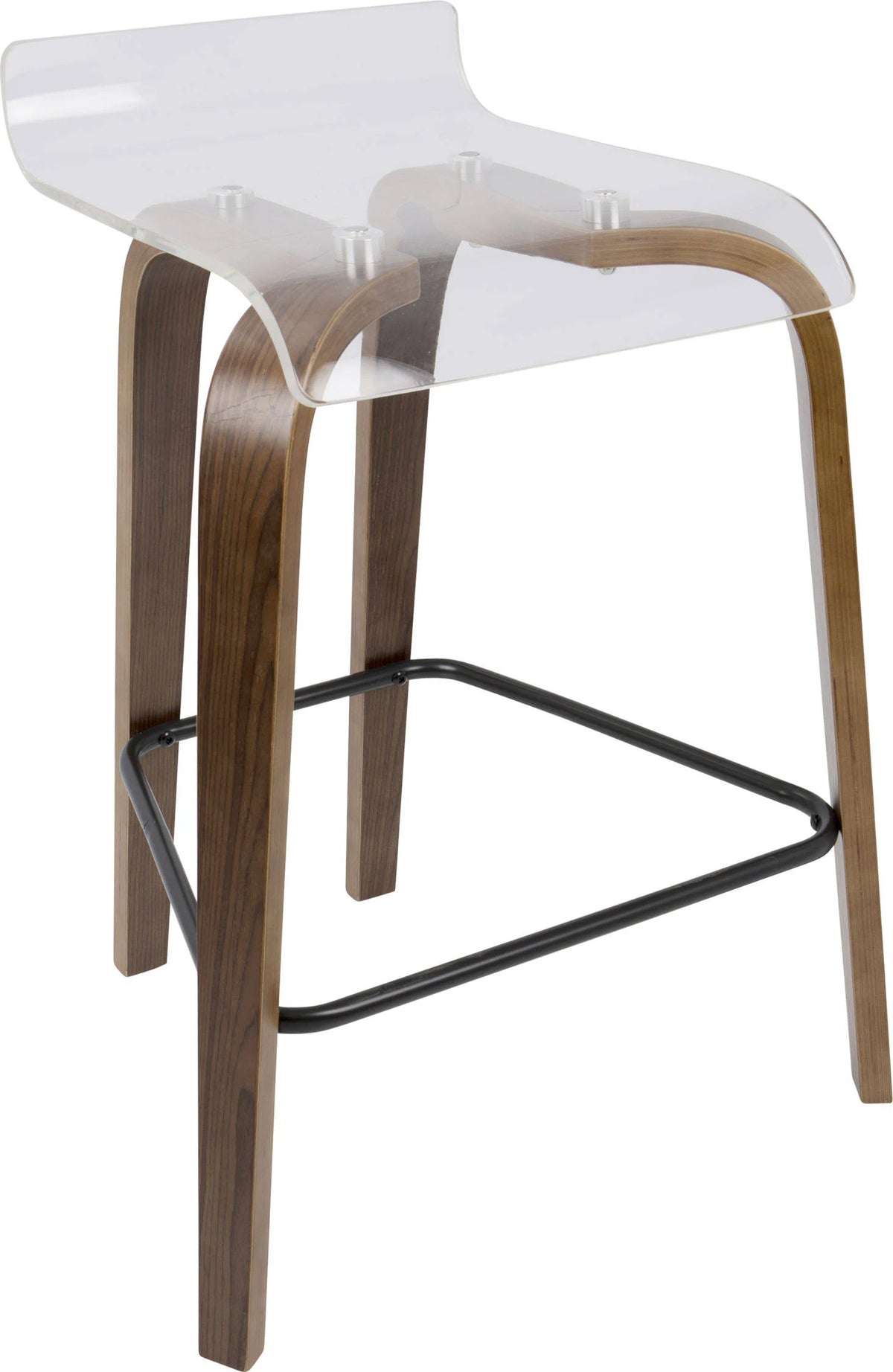 Clear Walnut Counter Stool V1016