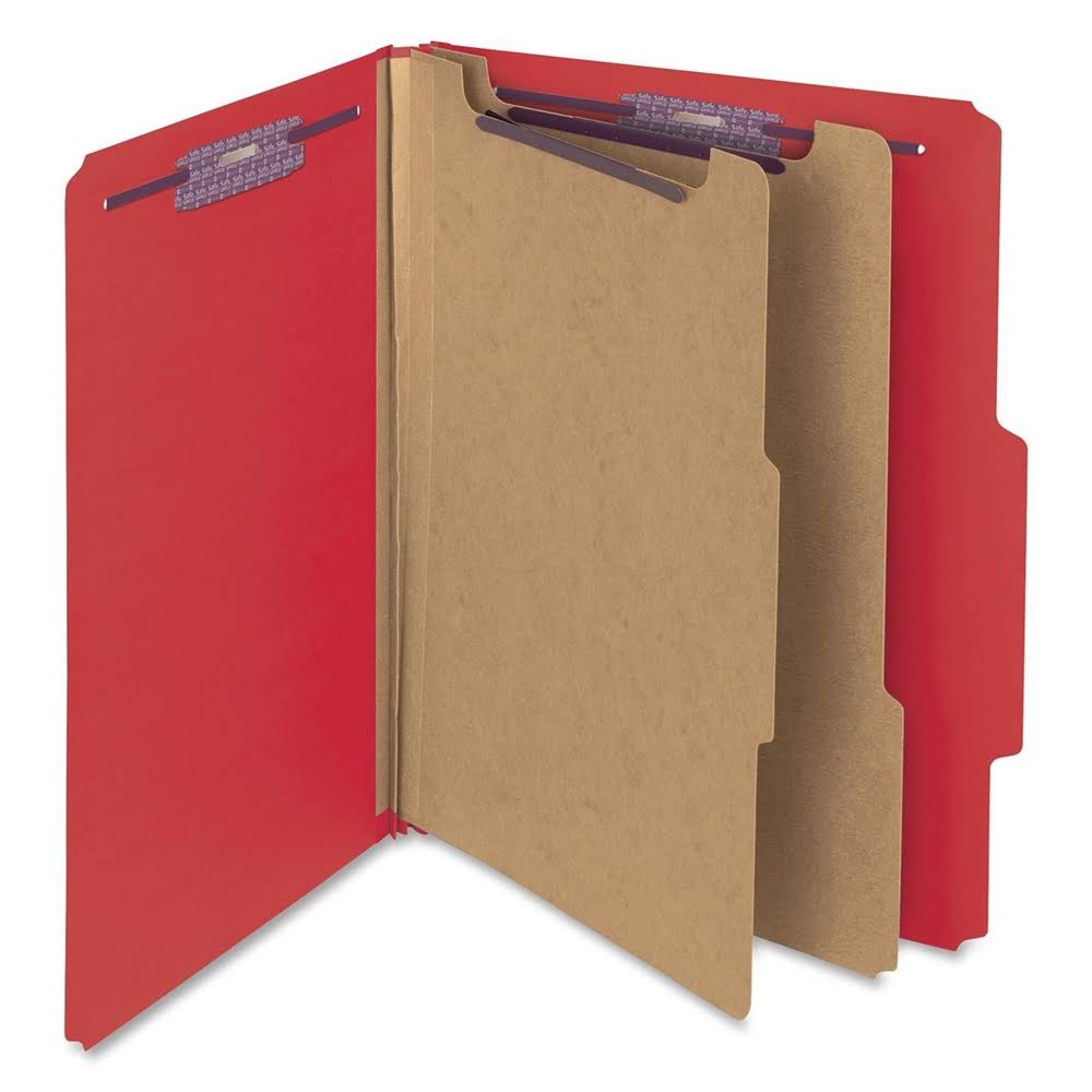 Bright Red 2x22 Expansion Classification File Folder B496