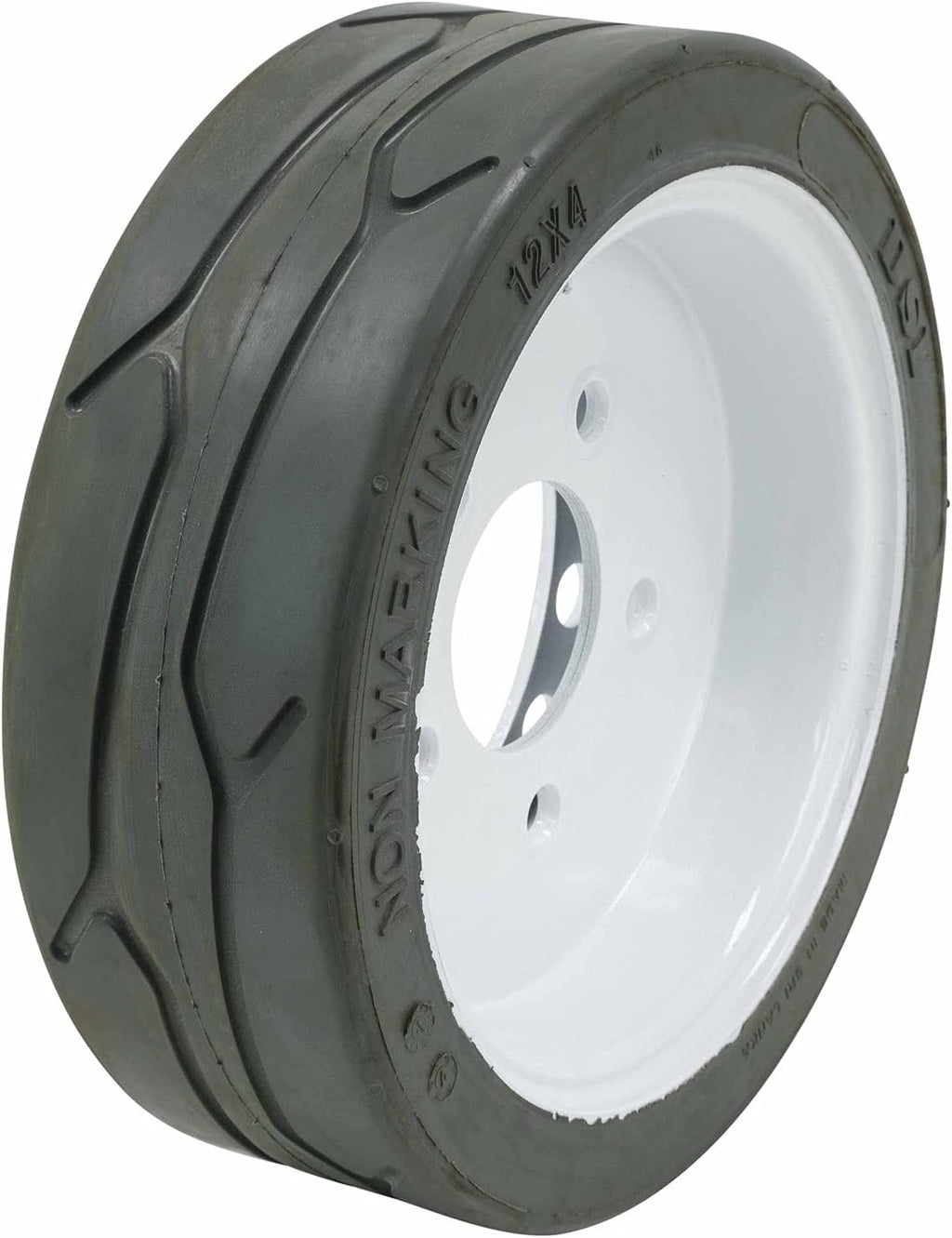 (2 Pack) Scissor Lift Tires 12 x 4, Non-Marking Wheel Assembly Y291
