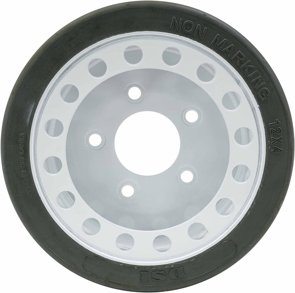 (2 Pack) Scissor Lift Tires 12 x 4, Non-Marking Wheel Assembly Y291