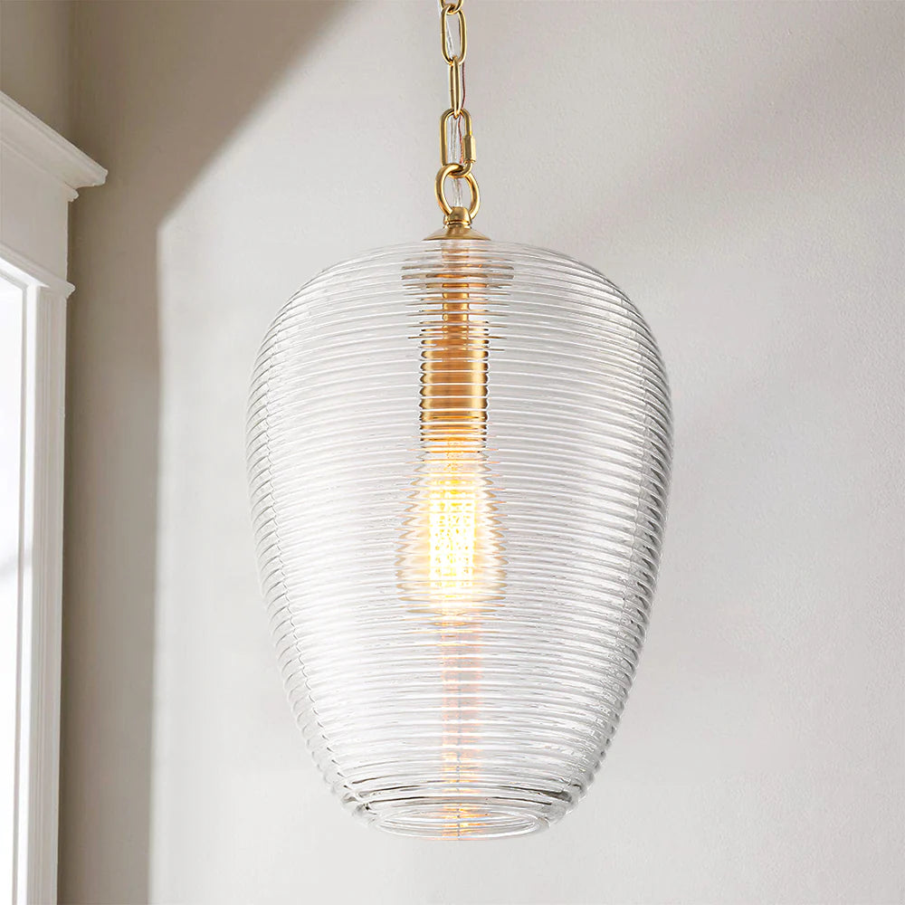 1-Light Dimmable Glass Farmhouse Pendant Z554