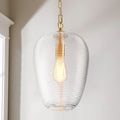 1-Light Dimmable Glass Farmhouse Pendant Z554
