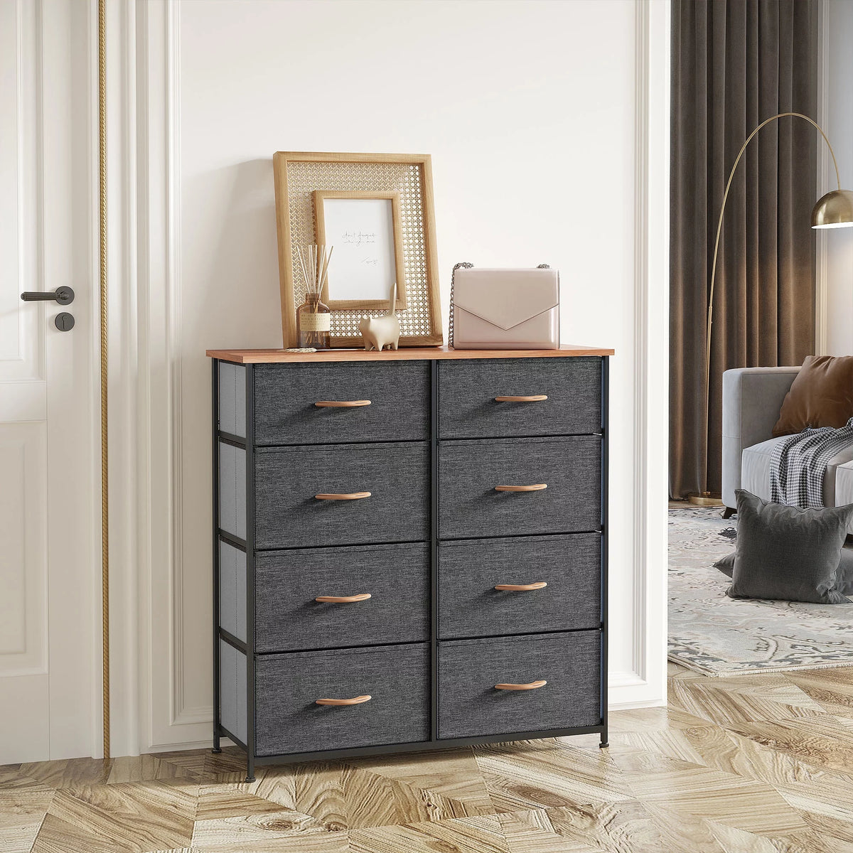 8 Drawer Fabric Dresser A83317