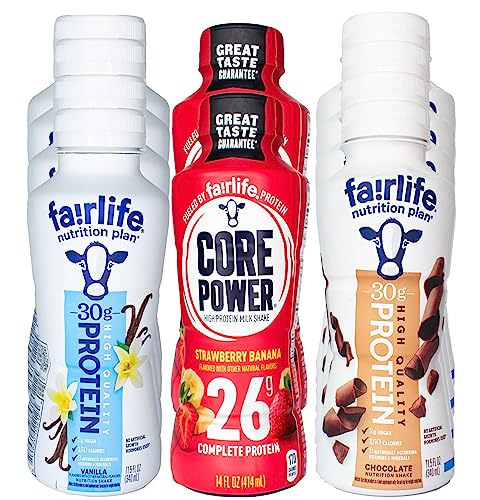 10 Pack Chocolate Vanilla Strawberry Protein Shake K283