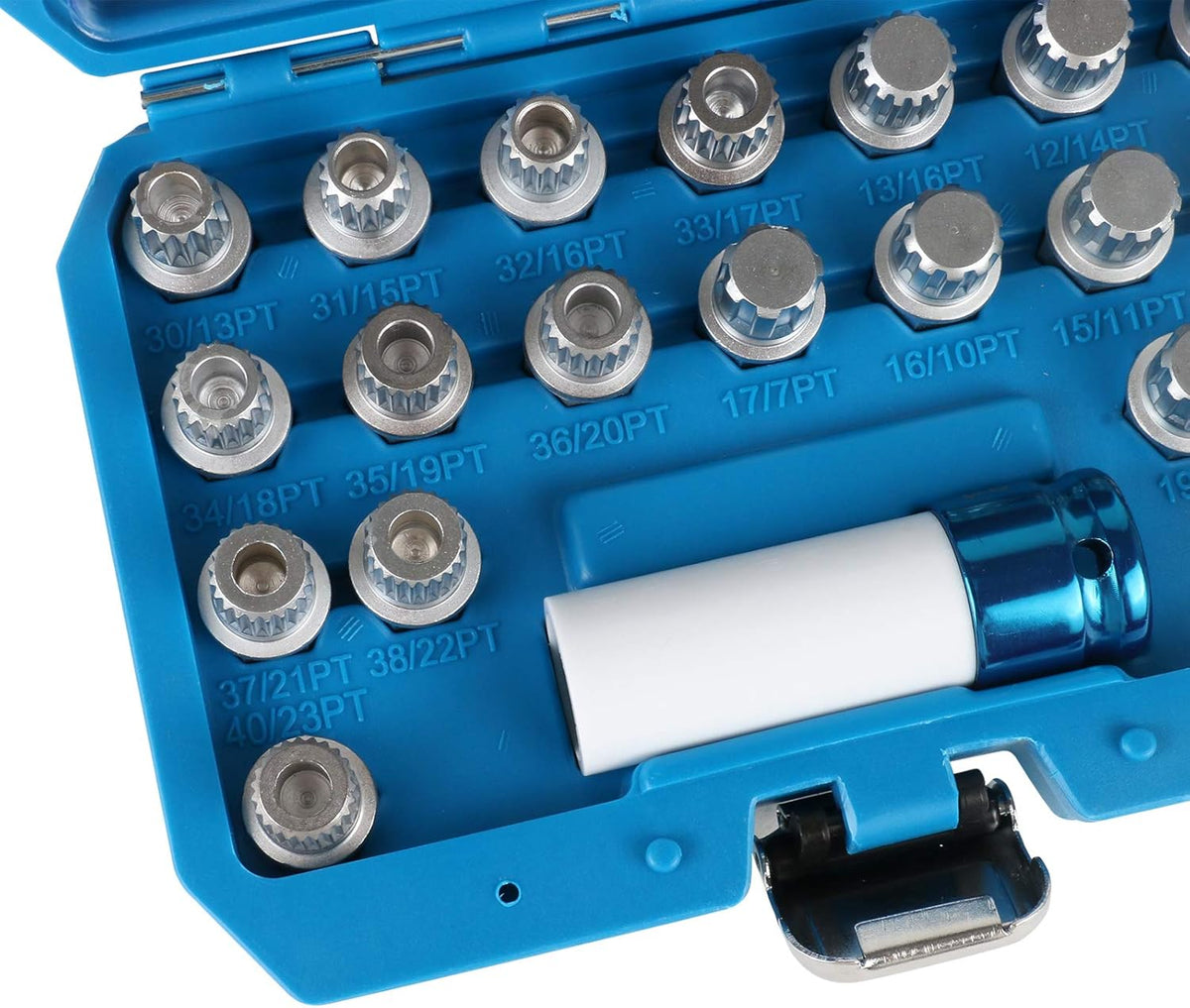 21pcs Wheel Lock Lug Nut Removal Kit with 1/2 inch Socket Adapter Q59187