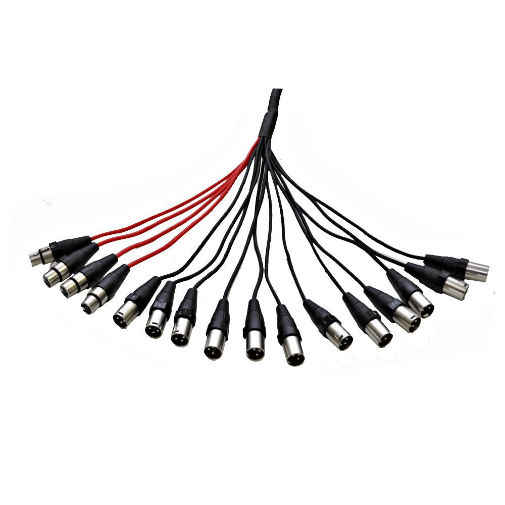 12-Channel XLR Low Profile Circuit Board Snake Cable, 100-Feet A8540