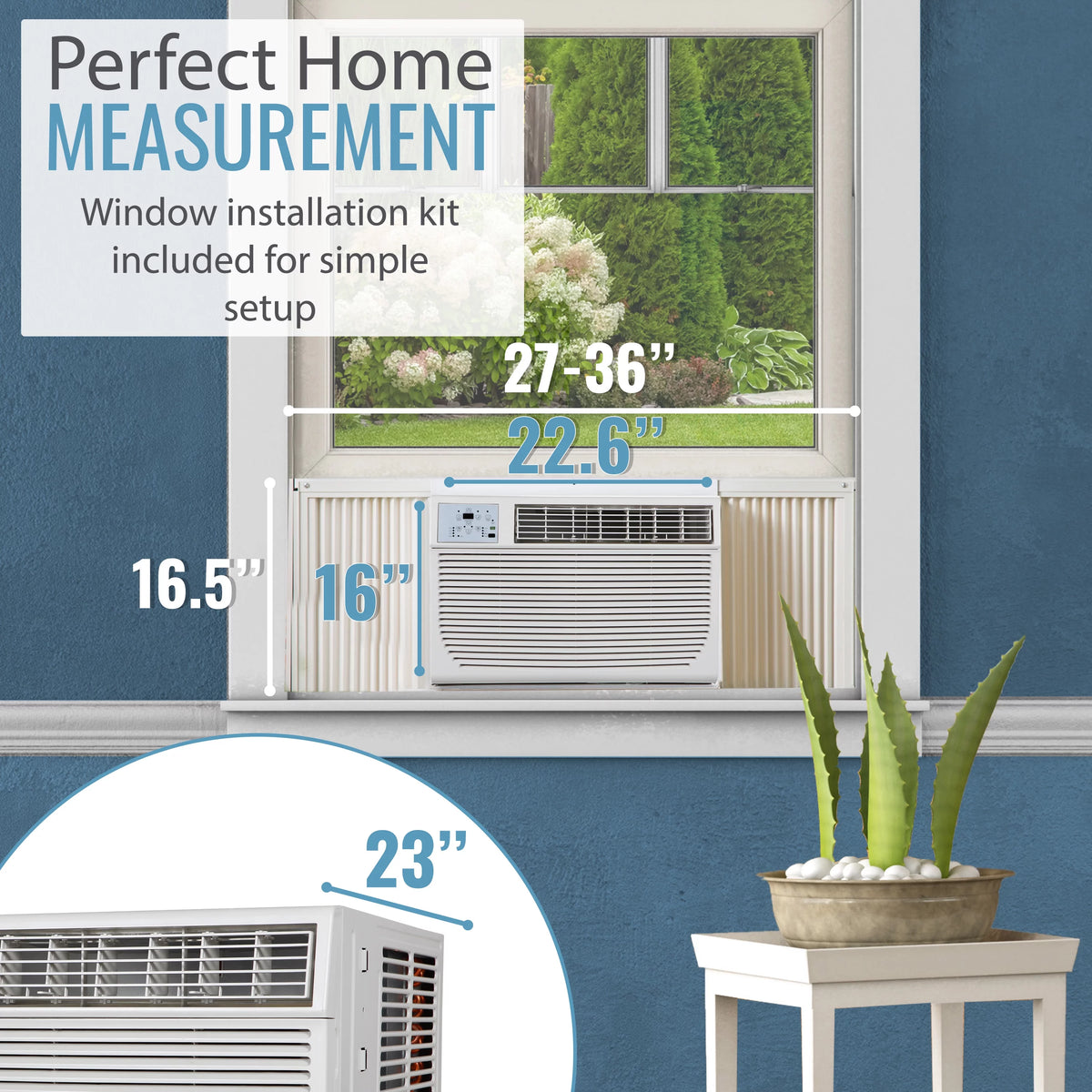 12,000 BTU 230-V Window Air Conditioner with Heater, White S40520