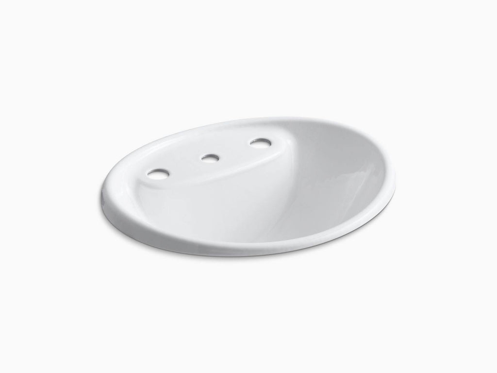 White Drop in Bathroom Sink Y447731