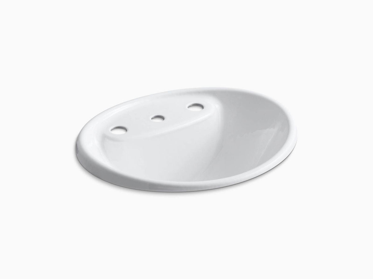 White Drop in Bathroom Sink Y447731