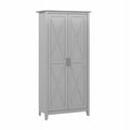 Tall Storage Cabinet with Doors in Gray E803