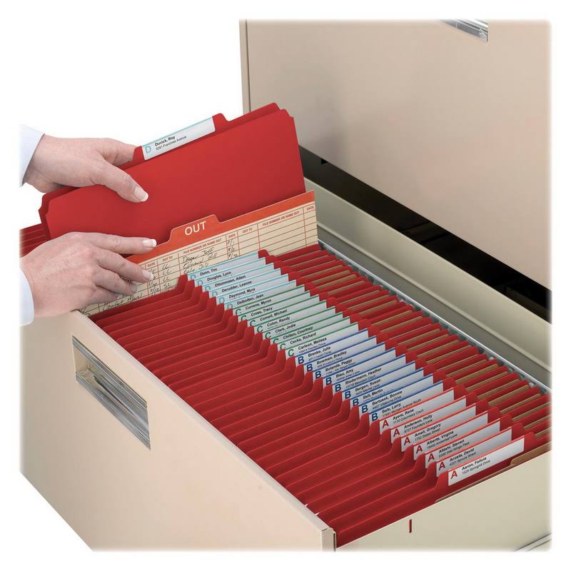 Bright Red 2x22 Expansion Classification File Folder B496